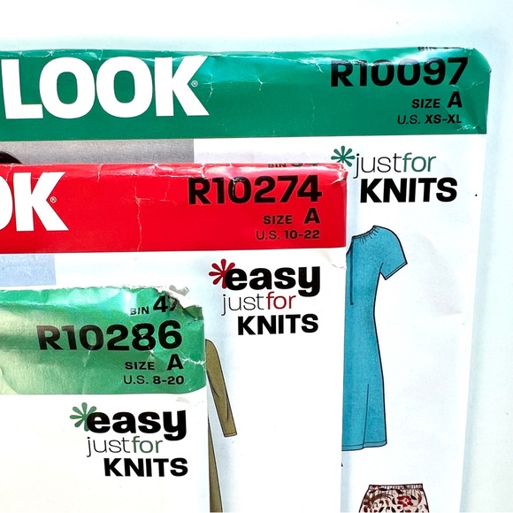 Lot of 3 Sewing Patterns NEW LOOK : R10097 R10274 R10286 Just for Knits Easy - Picture 8 of 10